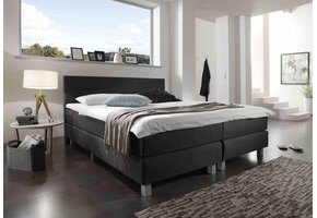 2dekans Boxspring Basic 140 x 200 Antraciet - Groot matras + Luxe 30 cm Pocketvering boxen