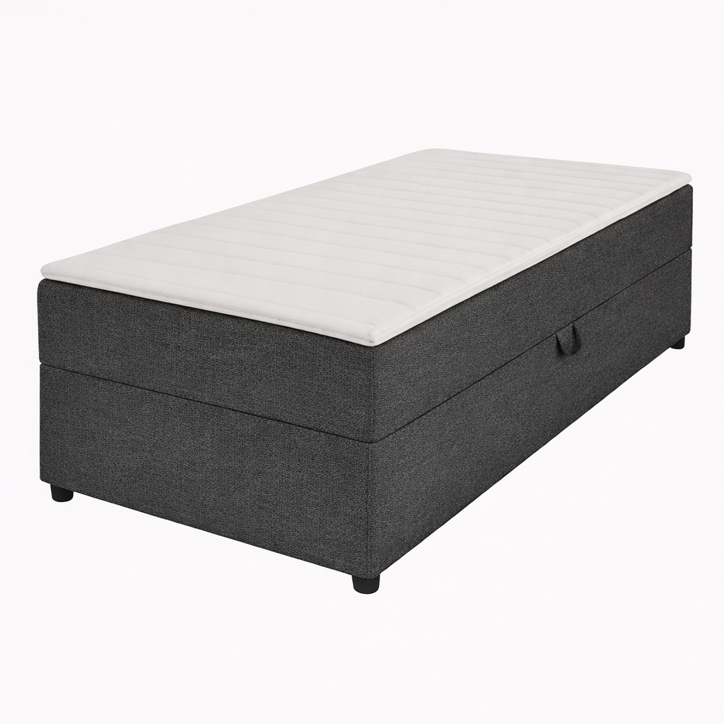 2dekans Opberg Box Links 80 x 200 Antraciet - incl. Matras - Niet in originele verpakking - Kans op schade