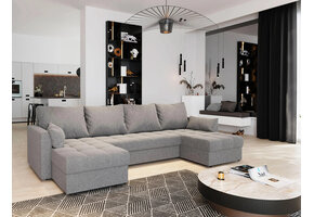 2dekans U-bank Kos Grijs - Slaapbank met opbergruimte -  Niet in originele verpakking - Kans op schade