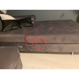 2dekans Slaapbank met opbergruimte Sem | Links | U-bank XL - Velvet Grijs (Stofschade + Niet in originele verpakking)