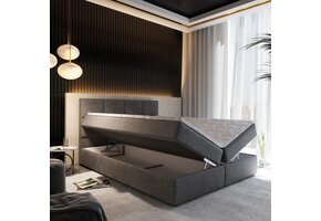 2dekans Opberg Boxspring Levi 140 x 200 Antraciet - (Niet in originele verpakking - Kans op schade)