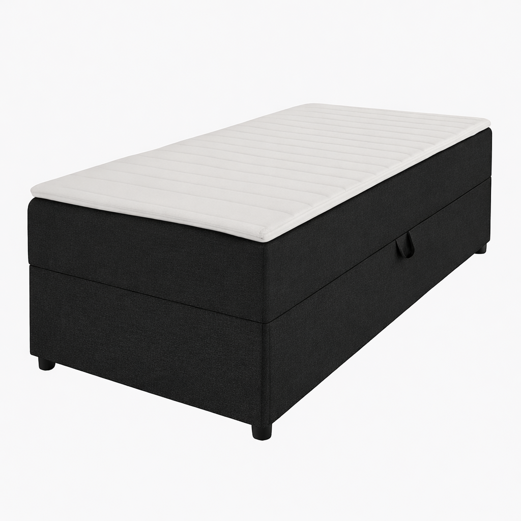 2dekans Opberg Box Links 70 x 200 Zwart - incl. Matras (Bodemplaat beschadigd)