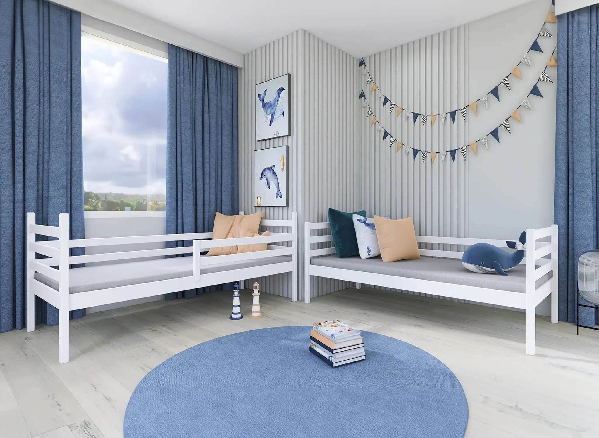 OP=OP Stapelbed met Lade Nino - 2-persoons 90 x 200 Wit