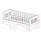 OP=OP Kajuitbed met Lade Gino - 90 x 200 Wit