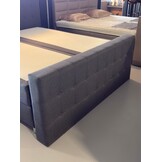 Showroommodel Vaste Boxspring Angel Knopen + Stikvakken| 180 x 200 Antraciet | Incl. Voetbord + Pocketvering - Niet in originele verpakking - Kans op schade