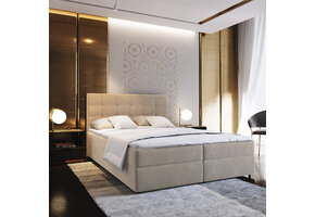 2dekans Boxspring met opbergruimte Bloss - 180 x 200  Beige [Kleine stofschades]