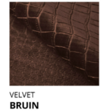 OP=OP Opberg Boxspring Velvet Croco - 180 x 200 Velvet Bruin| Incl. Voetbord + 2x Hocker