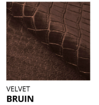 OP=OP Opberg Boxspring Velvet Croco - 180 x 200 Velvet Bruin| Incl. Voetbord + 2x Hocker