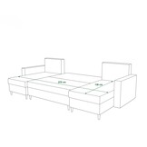 OP=OP Slaapbank met opbergruimte Mick | U-bank Bruin