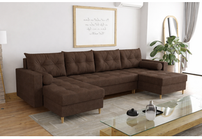 OP=OP Slaapbank met opbergruimte Mick | U-bank Bruin