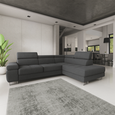 OP=OP Slaapbank met opbergruimte Sem | Hoekbank - Antraciet - Rechts