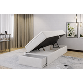 OP=OP Opberg Boxspring met Lade 90 x 220 Skaileer Wit - Rechts