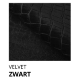 OP=OP Vaste Boxspring Croco - 160 x 200 Velvet Zwart| Incl. Voetbord + Pocketvering