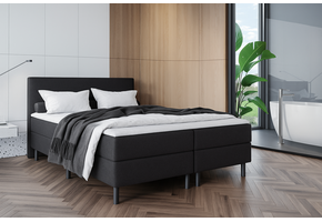 2dekans Boxspring Basic 200 x 220 Zwart - (Schade aan beide boxen + Niet meer in originele verpakking)