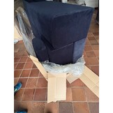 2dekans Slaapbank met opbergruimte Nero | U-bank | Velvet Zwart - (Lichte stofschade achterzijde + niet in originele verpakking)