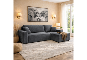 Hoekbank Velvet Karlo - Universeel - Slaapbank met opbergruimte