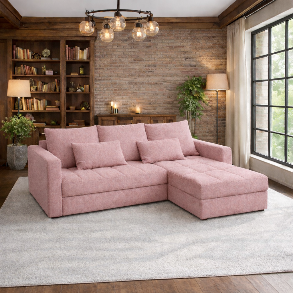 Hoekbank Kos - Slaapbank met opbergruimte - Zitcomfort Stevig