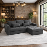 Hoekbank Kos - Slaapbank met opbergruimte - Zitcomfort Stevig