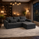 Hoekbank Kos - Slaapbank met opbergruimte - Zitcomfort Stevig