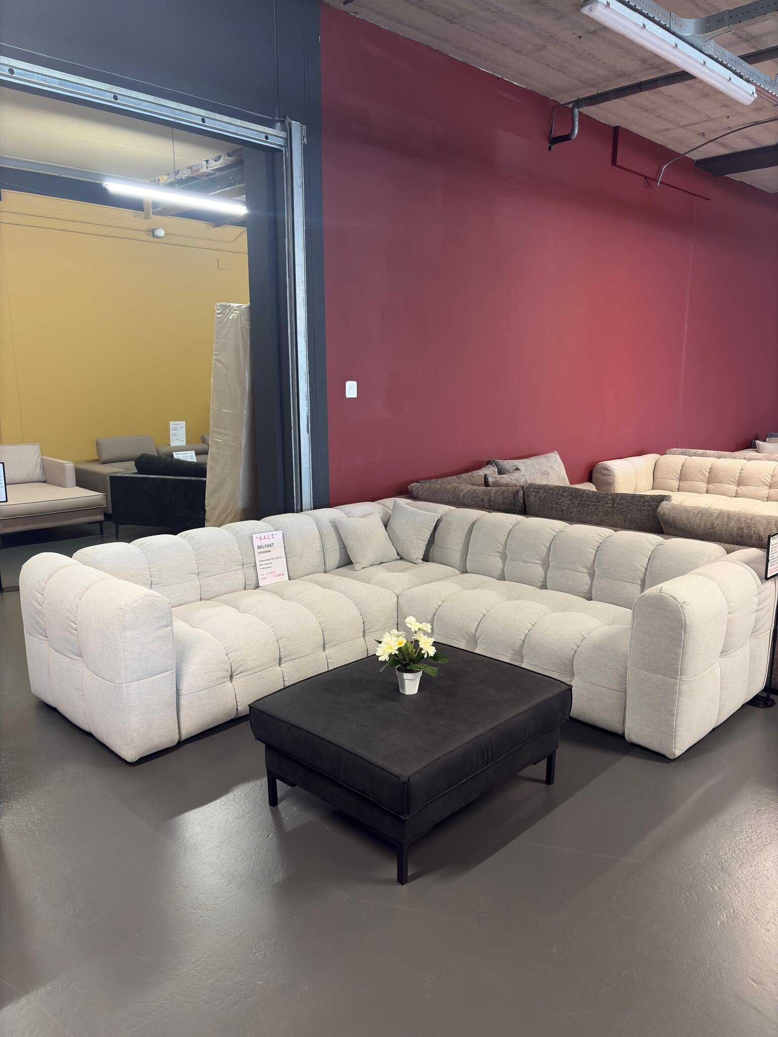 Showroommodel Hoekbank Belfast 4-Zits - 270 x 270 cm | Grijs - Niet in originele verpakking - Kans op schade