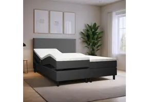 OP=OP Elektrische Boxspring Basic | 160 x 200 Antraciet | 2x Stevig pocketvering matrassen