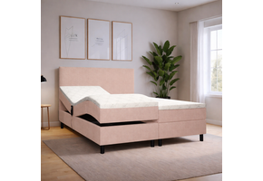 2dekans Elektrische Boxspring Basic 200 x 220 Beige | Incl. Voetbord (Niet in originele verpakking - Kans op schade)