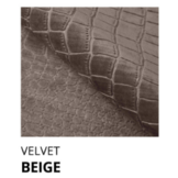 OP=OP Vaste Boxspring Croco - Zonder Hoofdbord | 80 x 220 Velvet Beige |Incl. Voetbord