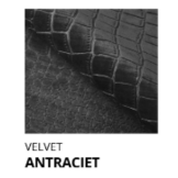OP=OP Vaste Boxspring Croco - 180 x 200 Velvet Antraciet |Incl. Voetbord