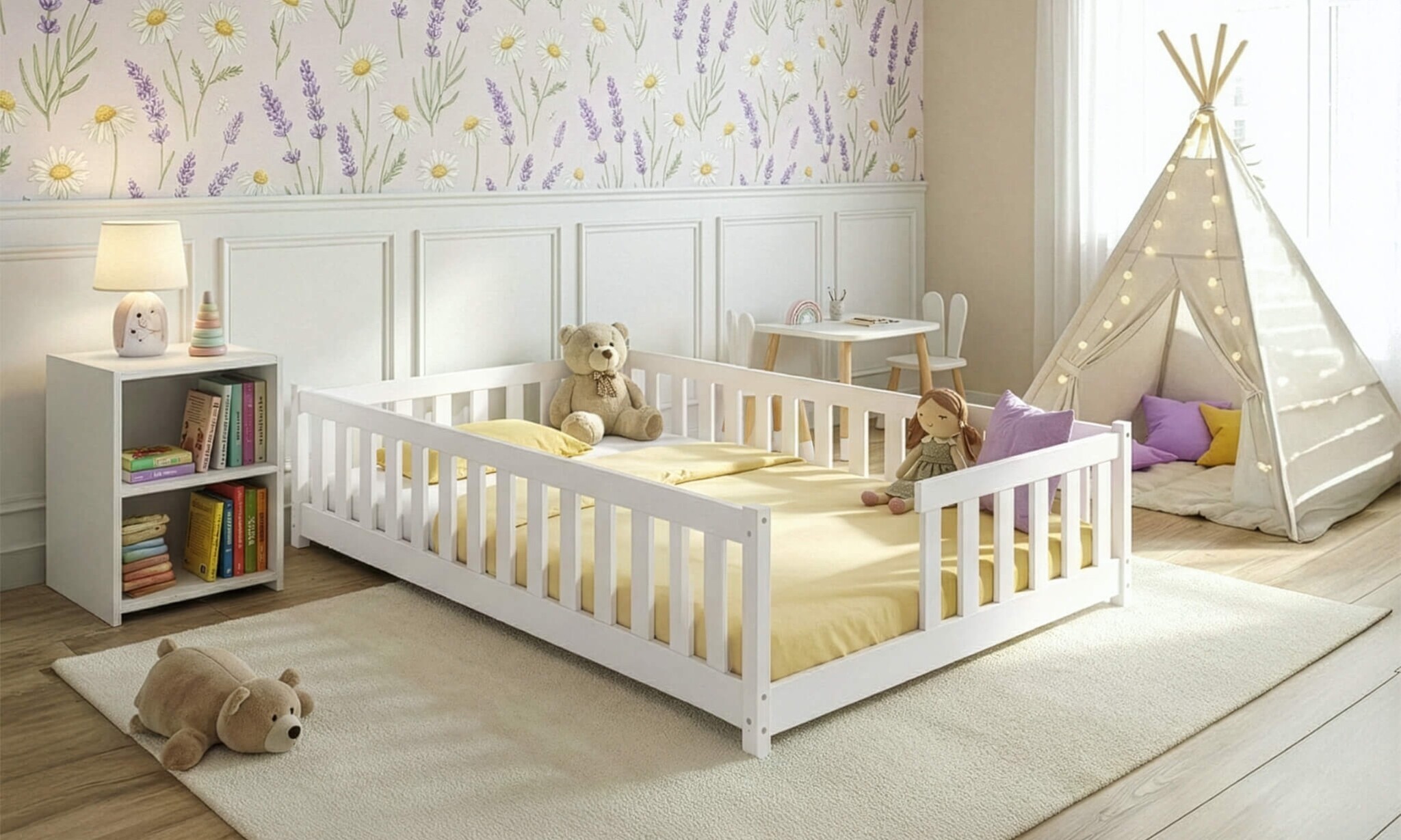 Vloerbed Lex - Wit - Direct Leverbaar!