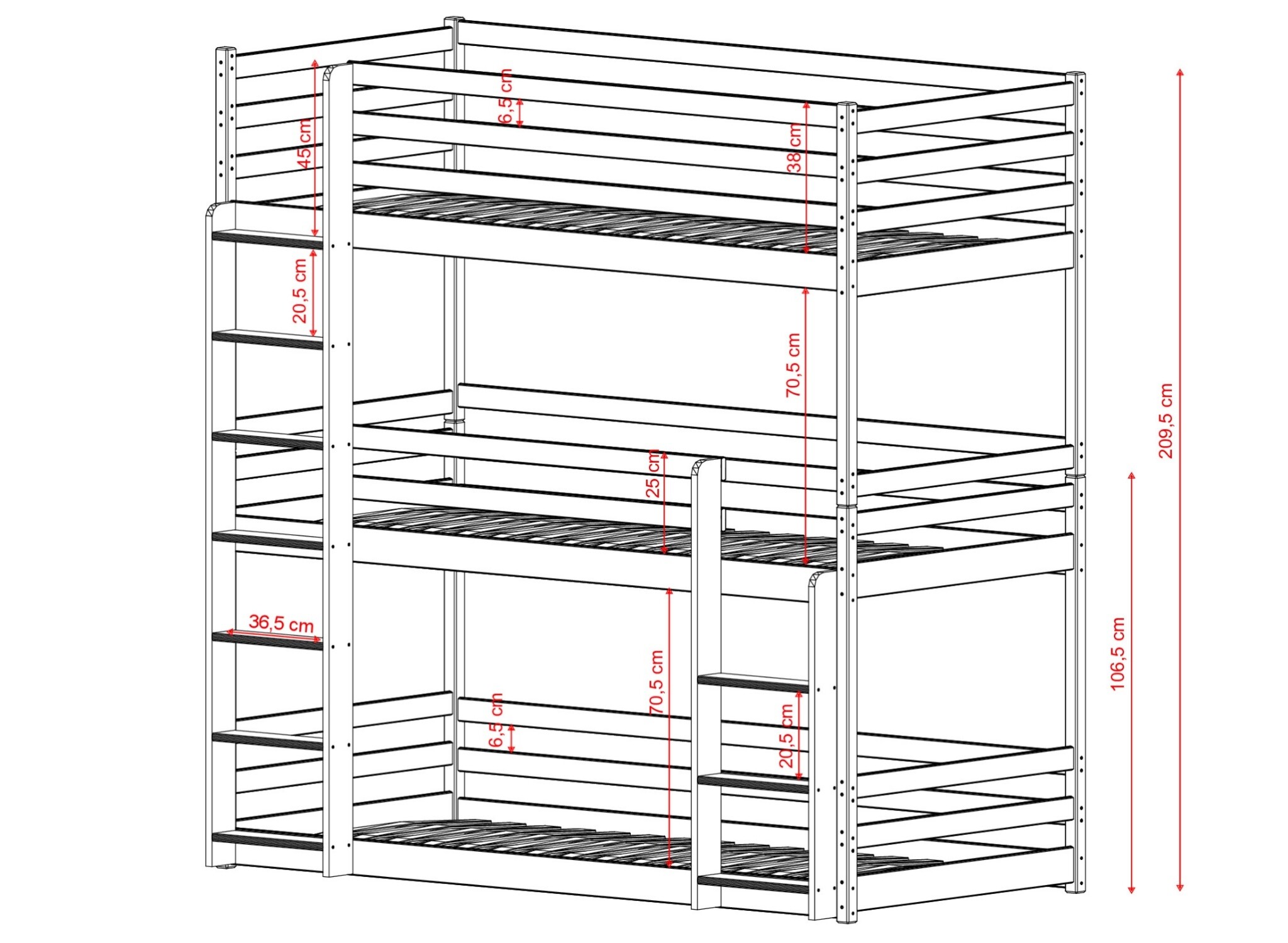 Stapelbed Teun - Wit - Direct Leverbaar!