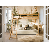 Hoogslaper met Slaapbank Sophie - Naturel / Ribstof Creme - Direct Leverbaar!