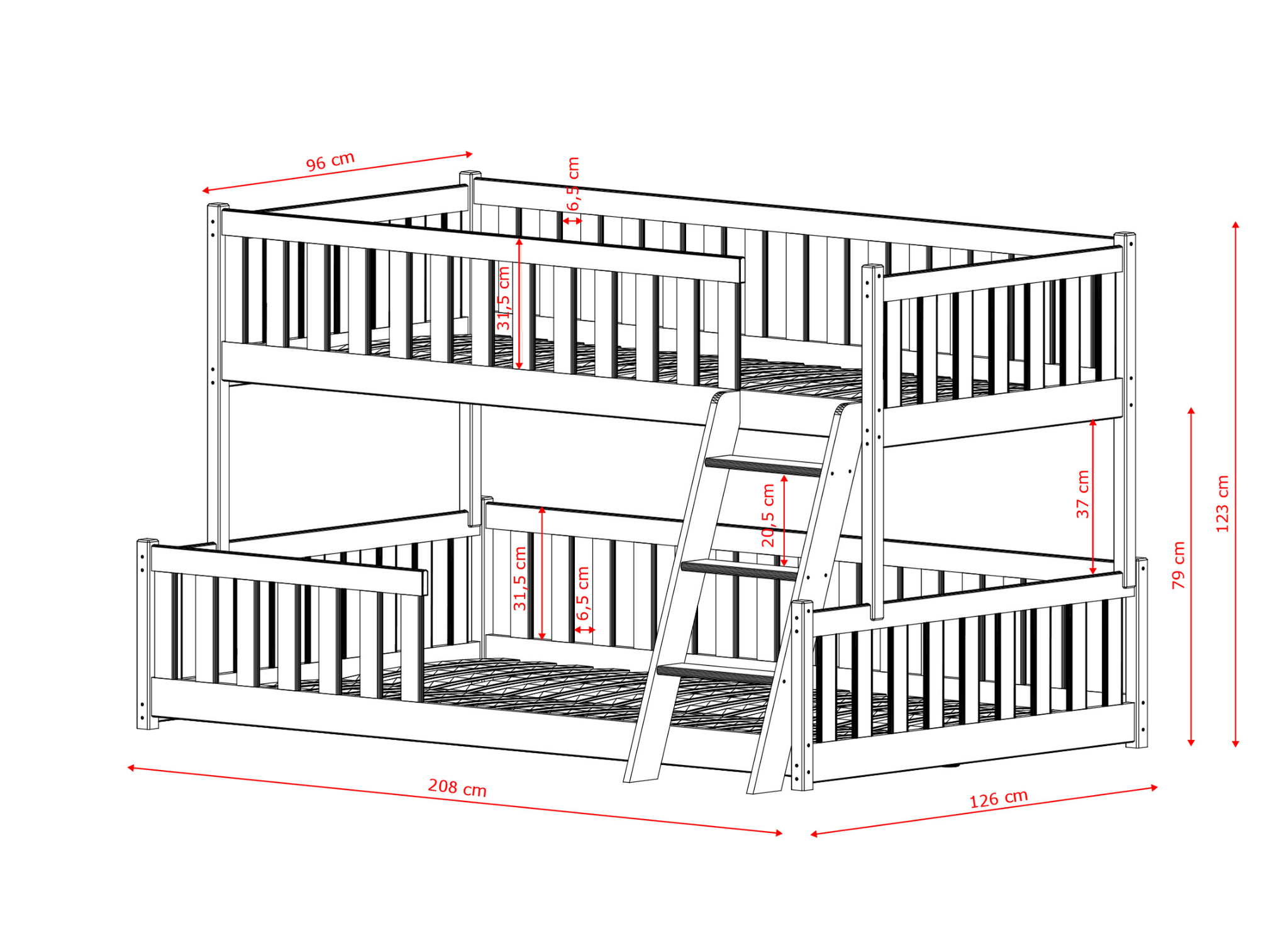 Stapelbed Niels - Naturel - Direct Leverbaar!