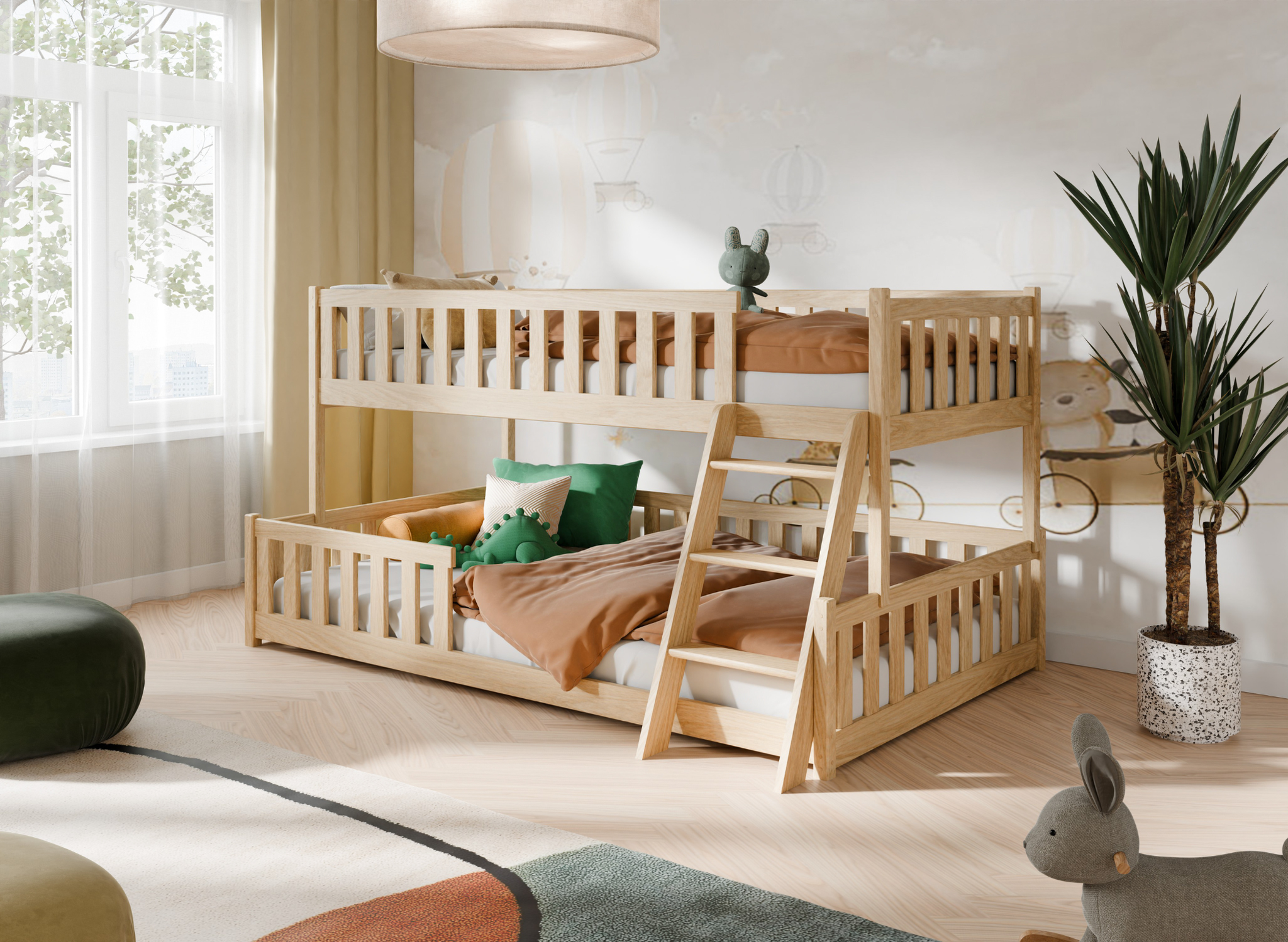 Stapelbed Niels - Naturel - Direct Leverbaar!