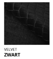 OP=OP Opberg Boxspring Croco | 180 x 200 Velvet Zwart | Incl. Voetbord