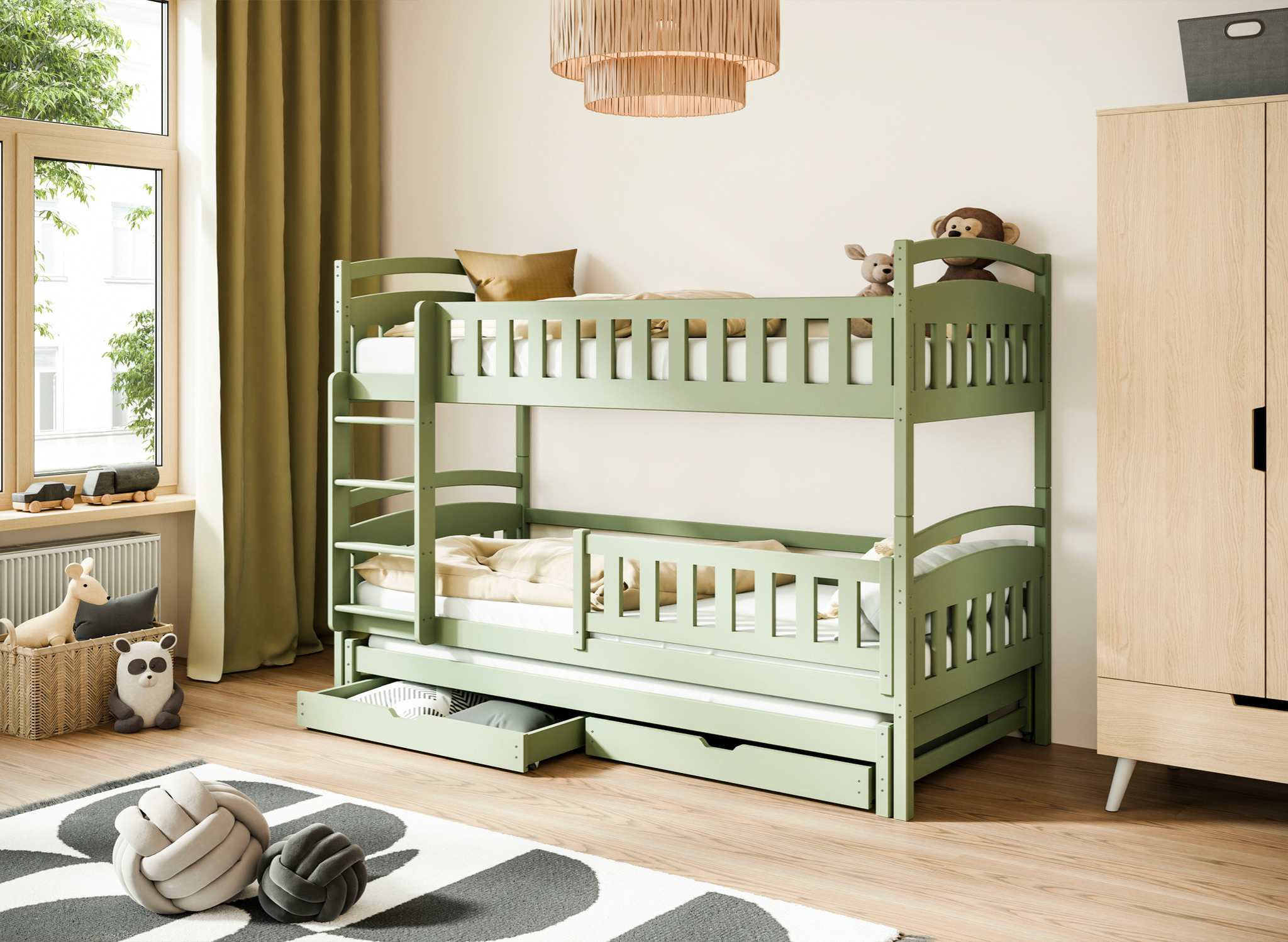 Stapelbed Bas - Groen - Direct Leverbaar!