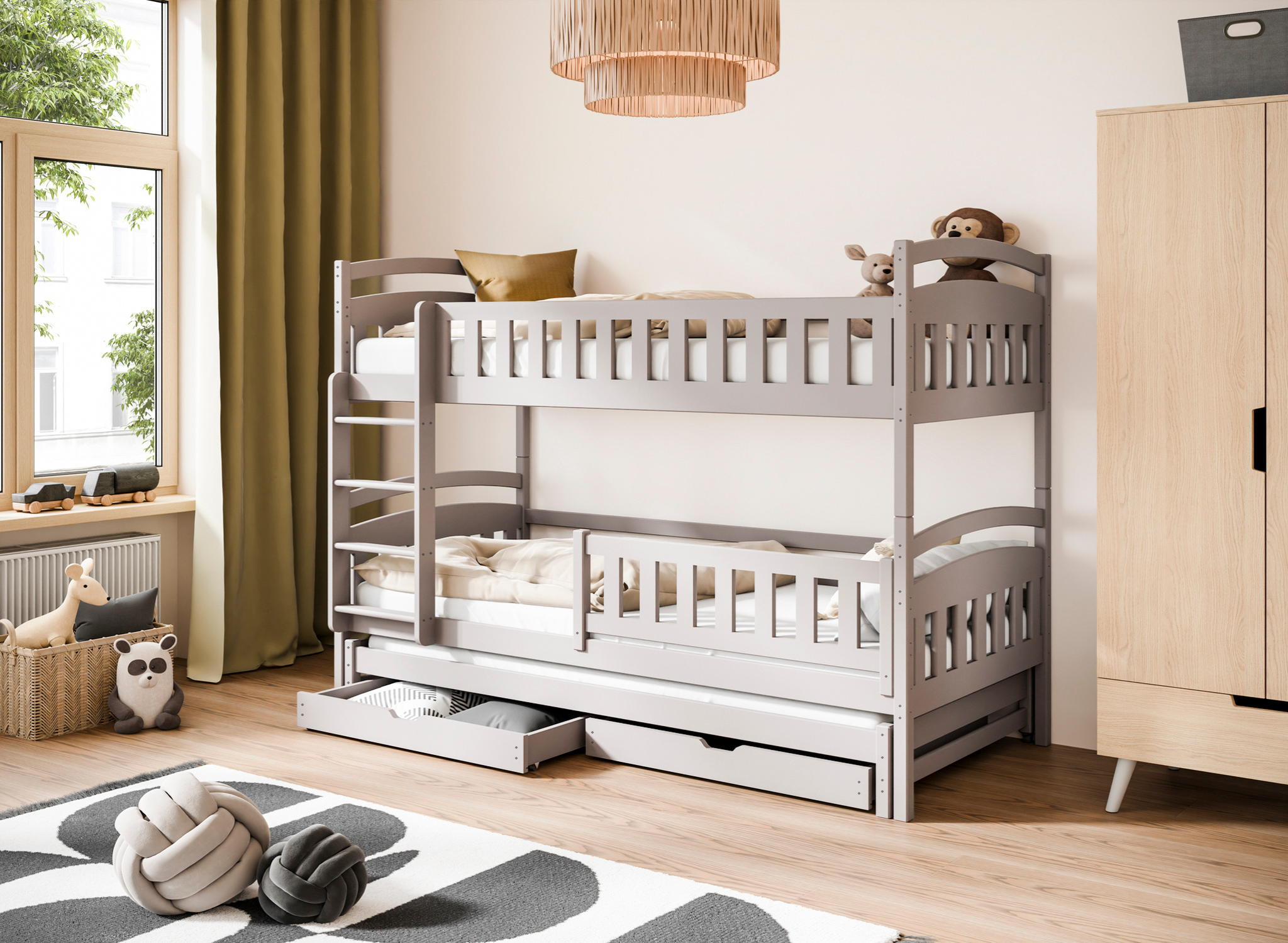 Stapelbed Bas - Taupe - Direct Leverbaar!