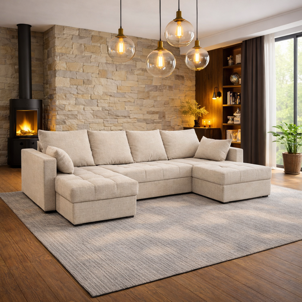 U-Bank Kos - Universeel - Slaapbank met opbergruimte - Zitcomfort Stevig