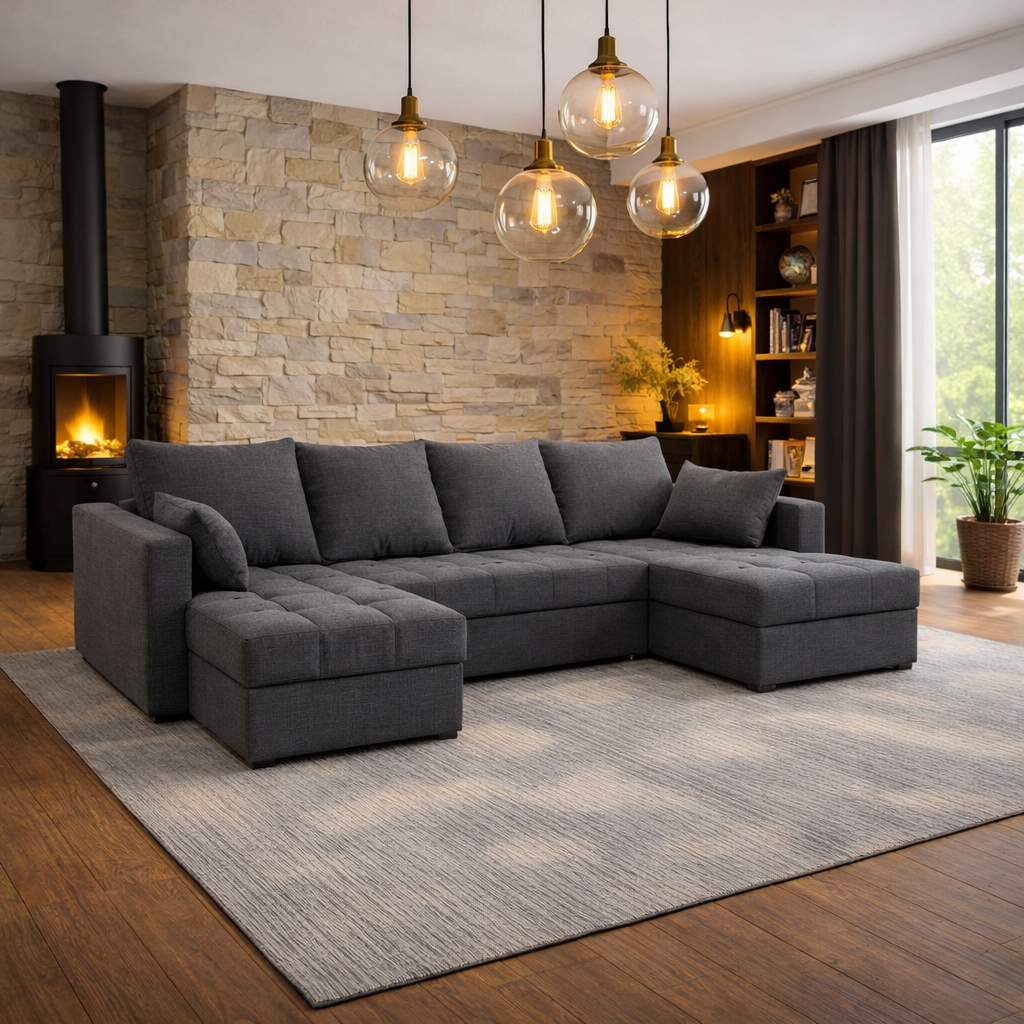 U-Bank Kos - Universeel - Slaapbank met opbergruimte - Zitcomfort Stevig