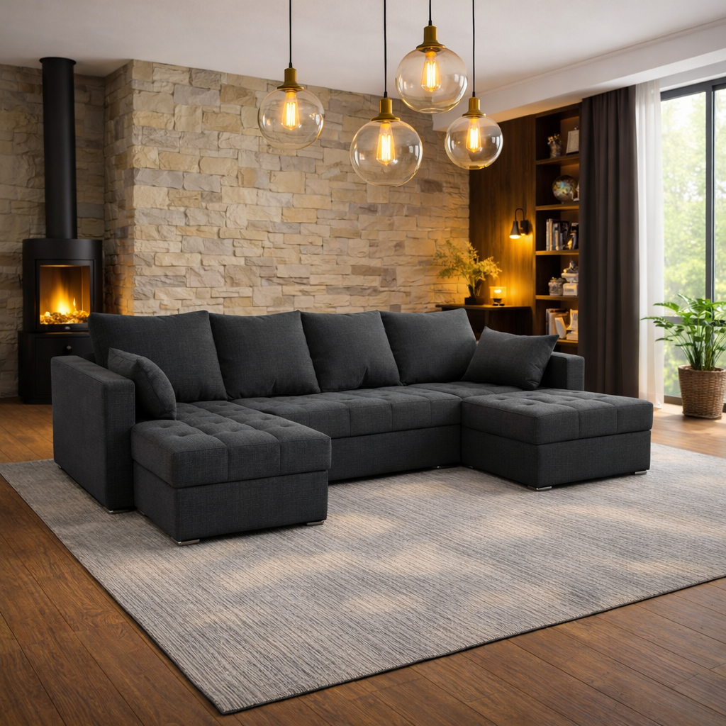 U-Bank Kos - Universeel - Slaapbank met opbergruimte - Zitcomfort Stevig