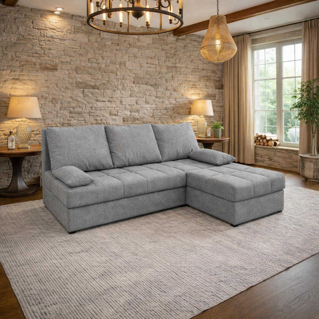 Hoekbank Rio - Slaapbank met opbergruimte - Zitcomfort Stevig