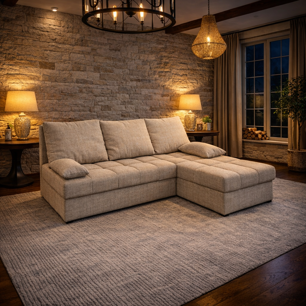 Hoekbank Rio - Slaapbank met opbergruimte - Zitcomfort Stevig