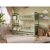 Stapelbed met Lade Bas - 3-persoons - 90 x 200 - Kinderbed