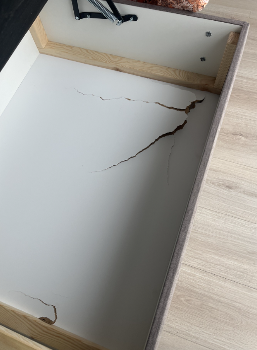 2dekans Opberg Box Links 80 x 200 Taupe - incl. Matras (Gebroken bodemplaat - Niet in originele verpakking - Kans op schade)