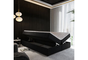 2dekans Opberg Boxspring 160 x 200 Zwart - Zonder Hoofdbord | Schade bodemplaat (Niet in originele verpakking - Kans op schade)