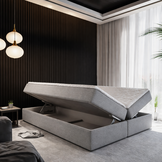 2dekans Opberg Boxspring 180 x 200 Grijs - Zonder Hoofdbord | Schade bodemplaat (Niet in originele verpakking - Kans op schade)