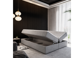 2dekans Opberg Boxspring 180 x 200 Grijs - Zonder Hoofdbord | Schade bodemplaat (Niet in originele verpakking - Kans op schade)