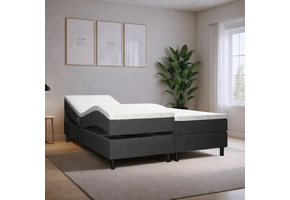 2dekans Elektrische Boxspring Basic | 180 x 200 Antraciet  - Zonder Hoofdbord - (Stofschade - Niet in originele verpakking - Kans op schade)