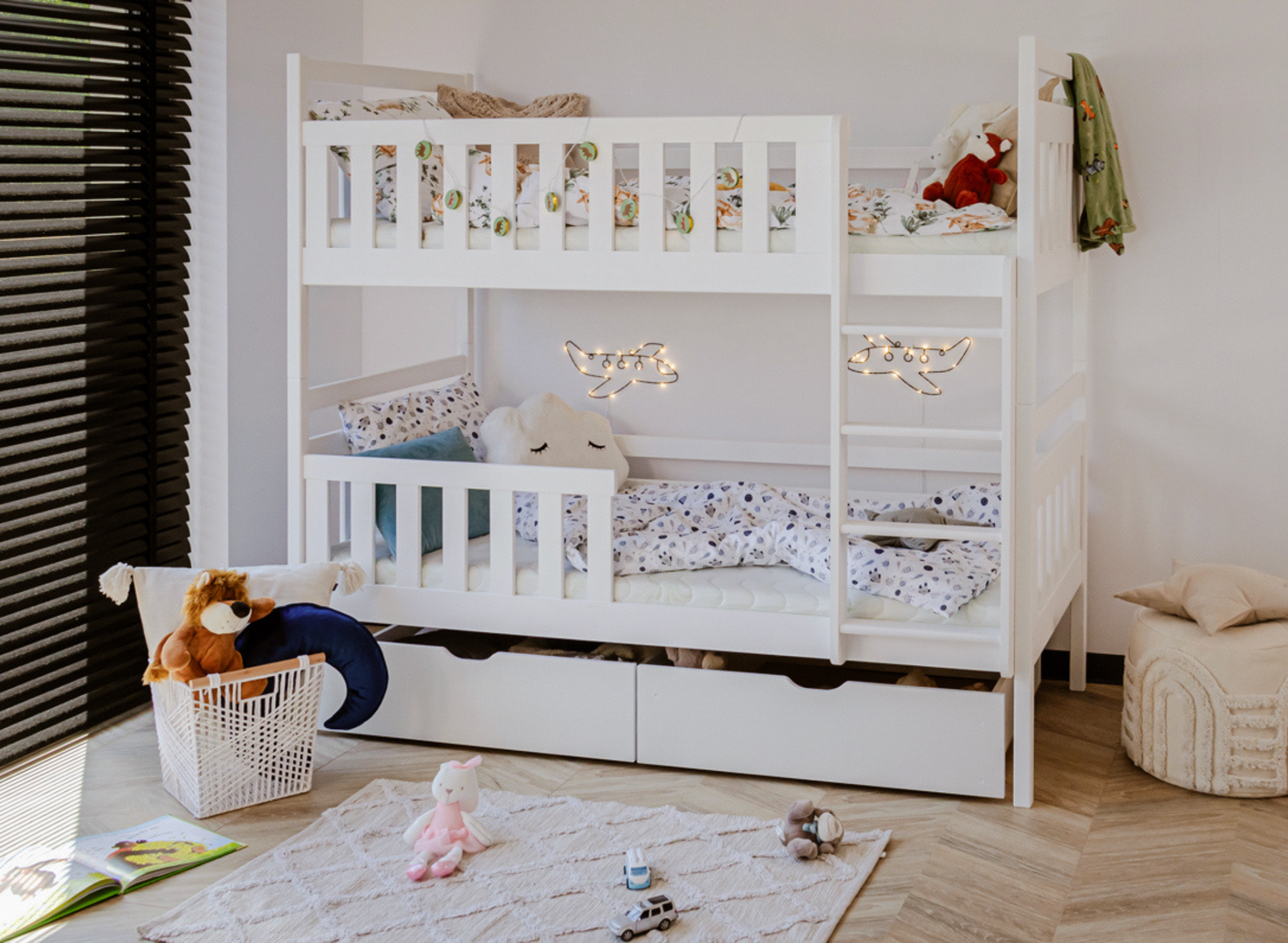 Stapelbed met Lade Mira - 2-persoons - Kinderbed - Leverbaar in 10 kleuren!