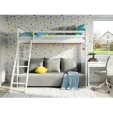 Hoogslaper met Slaapbank Sophie - Ribstof Grijs - 90 x 200/ 140  x 200 - Leverbaar in 10 kleuren!