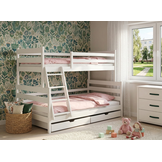 Stapelbed met Lade Faas - 3-persoons - 90/120 x 200 - Kinderbed - Leverbaar in 8 kleuren!
